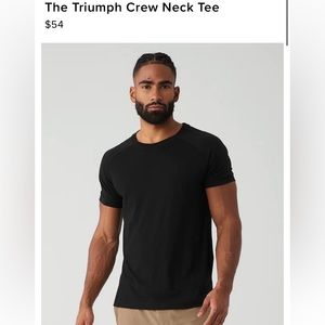 All Yoga Black Men’s Triumph Crew Neck Tee NWT